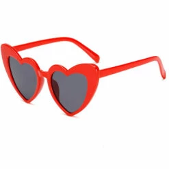 ARC-EN-CIéL Lunettes De Soleil Coeur Pour Femme Sans Monture Cadre En Métal Mince Lunettes De Soleil En Forme De Coeur Rouge,Arcenciél