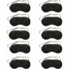 CARILLONSàVENT 10 Pcs Lunettes De Sommeil Lunettes Noires Respirantes Protectrices Goggles Lunettes De Protection Au Déjeuner Masques De Sommeil Carivent