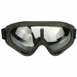 CARILLONSàVENT Carivent Lunettes X400, Lunettes Tactiques, Lunettes Tout-terrain Résistantes Au Sable Et Aux Chocs, Lunettes De Moto Coupe-vent (noir Sable + Film Transparent)