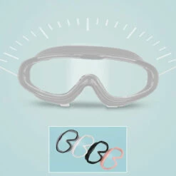 JUNJUN-Lunettes De Natation Avec Bouchons D'oreille, Anti-buée, Protection UV, Anti-fuites, Lunettes De Natation Grises -Promos Protection des yeux : lunettes et masque Magasin 64190723 5