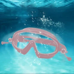 JUNJUN-Lunettes De Natation Avec Bouchons D'oreille, Anti-buée, Protection UV Sans Fuite, Lunettes De Natation Anti-fuite Rose -Promos Protection des yeux : lunettes et masque Magasin 64191822 3