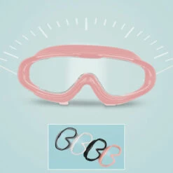 JUNJUN-Lunettes De Natation Avec Bouchons D'oreille, Anti-buée, Protection UV Sans Fuite, Lunettes De Natation Anti-fuite Rose -Promos Protection des yeux : lunettes et masque Magasin 64191822 5
