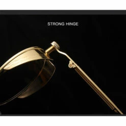 BENOBBY KIDS Lunettes De Soleil Polarisées Ronde Rétro Métal Cadre Steampunk Pour Homme Et Femme Unisexe Avec Protection UV400 MTS2（Feuille Grise Cadre Doré） -Promos Protection des yeux : lunettes et masque Magasin 64407390 3