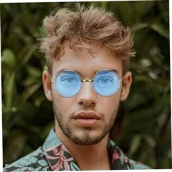 KARTOKNER Lunettes De Soleil Rondes Rétro Hippie Cercle Colored Lunes Blue Rose Jaune Lens 3 Paires, Lunettes De Soleil Rondes -Promos Protection des yeux : lunettes et masque Magasin 64455201 5