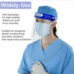 SWANEW Lot De 10 Visières De Protection Pour Le Visage,Masque En Plastique Léger Et Réglable Pour éviter Salive, Gouttes, Pollen Et La Pouss - Bleu 7 SWANEW Lot De 10 Visières De Protection Pour Le Visage,Masque En Plastique Léger Et Réglable Pour éviter Salive, Gouttes, Pollen Et La Pouss - Bleu -Promos Protection des yeux : lunettes et masque Magasin 64460544 3