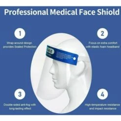 SWANEW Lot De 10 Visières De Protection Pour Le Visage,Masque En Plastique Léger Et Réglable Pour éviter Salive, Gouttes, Pollen Et La Pouss - Bleu 9 SWANEW Lot De 10 Visières De Protection Pour Le Visage,Masque En Plastique Léger Et Réglable Pour éviter Salive, Gouttes, Pollen Et La Pouss - Bleu -Promos Protection des yeux : lunettes et masque Magasin 64460544 5