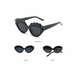 Ensoleillé Large Frame Lunettes De Soleil Pour Femmes Hommes Plage Lunettes De Soleil Hollow Design Protection UV De Chat Lunettes Convient Pour La Conduite De Voyages De Sports De Plein Air -Promos Protection des yeux : lunettes et masque Magasin 64616722 3