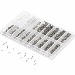 LIFCAUSAL Kit De Réparation De Lunettes Avec Boîte De Rangement Assortie 1000 Vis Et Tampons Avec Micro Tournevis Pour Montre, Horloge, Lunettes De Lunettes, Réparation Portable -Promos Protection des yeux : lunettes et masque Magasin 64701247 3