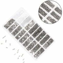 LIFCAUSAL Kit De Réparation De Lunettes Avec Boîte De Rangement Assortie 1000 Vis Et Tampons Avec Micro Tournevis Pour Montre, Horloge, Lunettes De Lunettes, Réparation Portable -Promos Protection des yeux : lunettes et masque Magasin 64701247 5