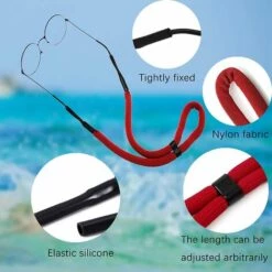 MONLY Cordon Lunettes 4Pcs Sangle De Lunettes Réglable Universel Cordons Lunettes Homme Femme Corde à Lunettes Corde De Lunettes De Soleil Pour Sports Nautiques Navigation De Plaisance Kayak Surf 4Couleurs -Promos Protection des yeux : lunettes et masque Magasin 64852759 3