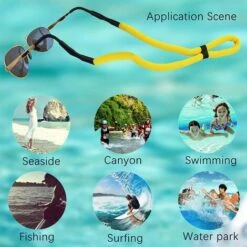 MONLY Cordon Lunettes 4Pcs Sangle De Lunettes Réglable Universel Cordons Lunettes Homme Femme Corde à Lunettes Corde De Lunettes De Soleil Pour Sports Nautiques Navigation De Plaisance Kayak Surf 4Couleurs -Promos Protection des yeux : lunettes et masque Magasin 64852759 5