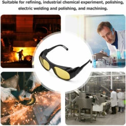 SUPERSELLER Lunettes De Soudage Protection Des Yeux De Sécurité Lunettes D'assombrissement De La Flamme De Brasage Lunettes De Soudage Anti-buée Lunettes De Protection étanches Aux Ultraviolets - Jaune -Promos Protection des yeux : lunettes et masque Magasin 65100671 3