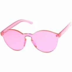 THSINDE Einteilige PC-Linse, Randlose, Ultra-fette, Monoblock-Sonnenbrille Bundle, 60 Mm, Hellpink -Promos Protection des yeux : lunettes et masque Magasin 65258625 3