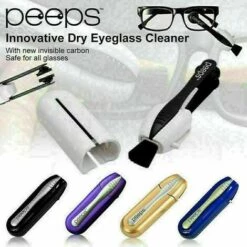THSINDE Portable Peeps Best Eyeglass Sunglass All In One Brillenreinigungsbürste Gold