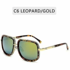 THSINDE Kingseven Herren Sonnenbrille Mode Grand Cadre Sonnenbrille Carré Métal Sonnenbrille Damen Rétro Sonnenbrille Rétro Haute Qualité Uv400bebetter C6