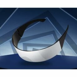THSINDE 80er Jahre Futuristic Visier Cyber Sonnenbrille Männer Frauen Futuristischer Punk-Stil Cosplay B2740 Argent -Promos Protection des yeux : lunettes et masque Magasin 65258783 3