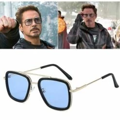 THSINDE Hochwertige Iron Man Tony Stark Angeln Sonnenbrille Quadratisch Outdoor Sport Brille Herren Spinne Brillen Sport G