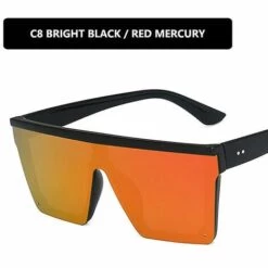 THSINDE Nouvelle Tendance Grand Cadre Monobloc Uv400 Sonnenbrille Street Shooting Mâle/femelle Sonnenbrille Rétro C6
