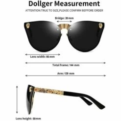 THSINDE Randlose Katzenaugen-Sonnenbrille Im Totenkopfdesign Uv400-Schutz Schwarz-rose -Promos Protection des yeux : lunettes et masque Magasin 65258974 3