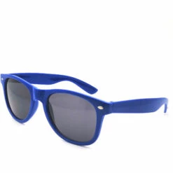 BF Lunettes De Soleil UV400 CAT 3 CE Caoutchouc - Lunettes Unisexes De Style Rétro Vintage Caoutchoutées Avec Charnières à Ressort, Unisexe Bleu Foncé