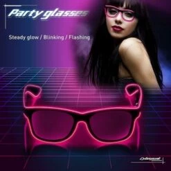 BF Creative Cool Lumière LED Lunettes Lumineuses Bar Disco Personnalité EL Lumière Froide Lunettes Lunettes De Soleil -Promos Protection des yeux : lunettes et masque Magasin 65270470 3