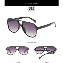 BF Lunettes De Soleil Dames Hommes Grand Cadre Vintage Classique Rétro Lunettes De Soleil Aviateur 1pc -Promos Protection des yeux : lunettes et masque Magasin 65270631 3