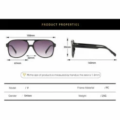 BF Lunettes De Soleil Dames Hommes Grand Cadre Vintage Classique Rétro Lunettes De Soleil Aviateur 1pc -Promos Protection des yeux : lunettes et masque Magasin 65270631 5