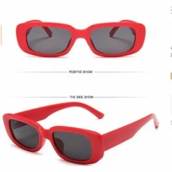 BF Lunettes De Soleil Rectangulaires Femme Unisexe Vintage Avec Monture Carrée Vintage Travel Essentials -Promos Protection des yeux : lunettes et masque Magasin 65272909 3