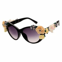 BF Rétro Baroque Tone Stéréoscopique Rose Lunettes Plage Vacances Lunettes De Soleil Femmes