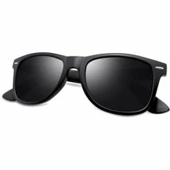 BF Lunettes De Soleil Polarisées Pour Hommes Lunettes De Mode Rétro Lunettes De Soleil Carrées Classiques Lunettes De Ski Protection UV400 Noir -Promos Protection des yeux : lunettes et masque Magasin 65274134 3