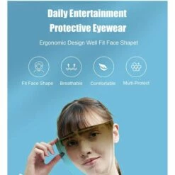 Yoouyida Kkmoon Lunettes De Securite Anti-Buee Lunettes De Soleil Lunettes De Protection Avec Ecran Facial Complet Lunettes De Securite Teintees Lunettes De Protection, Violet -Promos Protection des yeux : lunettes et masque Magasin 65298586 5