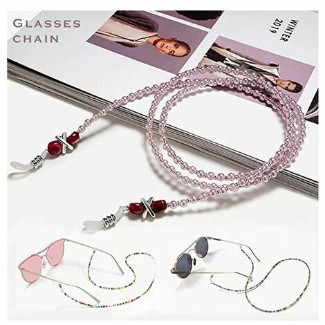 L'FLANEUR Sangle De Lunettes, Cha?nes De Lunettes Pour Femmes, Couvre-visages Cha?nes Perlées, Support De Sangle De Lunettes De Soleil, Masque De Lunettes ANEUR 2 L'FLANEUR Sangle De Lunettes, Cha?nes De Lunettes Pour Femmes, Couvre-visages Cha?nes Perlées, Support De Sangle De Lunettes De Soleil, Masque De Lunettes ANEUR – Image 2