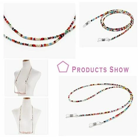 L'FLANEUR Sangle De Lunettes, Cha?nes De Lunettes Pour Femmes, Couvre-visages Cha?nes Perlées, Support De Sangle De Lunettes De Soleil, Masque De Lunettes ANEUR 5 L'FLANEUR Sangle De Lunettes, Cha?nes De Lunettes Pour Femmes, Couvre-visages Cha?nes Perlées, Support De Sangle De Lunettes De Soleil, Masque De Lunettes ANEUR – Image 5