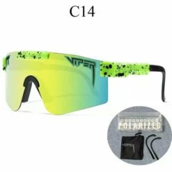 DONTODENT Pit Viper Collection Lunettes De Cyclisme Lunettes De Soleil Avec Verres Interchangeables UV400 Lunettes De Sport Pour Activités De Plein Air Course à Pied Cyclisme C14