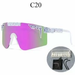 DONTODENT Pit Viper Collection Lunettes De Cyclisme Lunettes De Soleil Avec Verres Interchangeables UV400 Lunettes De Sport Pour Activités De Plein Air Course à Pied Cyclisme C20