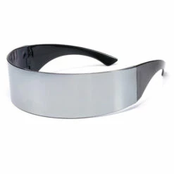PERLE RARE Lunettes De Soleil Futuristes étroites Avec Verres Miroir Argentés