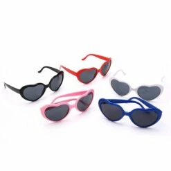 LTS FAFA 1 Pièce Rouge Coeur Forme Diffraction Réseau Fête Rave Lunettes Lentille Verre Piste Lumière Spectacle Feux D'artifice Réfraction Laser Lunettes Rouge -Promos Protection des yeux : lunettes et masque Magasin 65747311 4