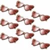 BAICCCF Lunettes De Protection Léopard Marron - 9 Paires De Lunettes De Soleil En Forme De Coeur Vintage Coeur Lunettes De Soleil Femmes Rétro Lunettes Pour Faire Du Shopping Voyage Accessoires De Fête - Marron Léopard