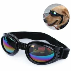 BAICCCF Lunettes De Protection Lunettes De Soleil Pour Animaux De Compagnie Avec Sangle, Lunettes UV Pour Chien Avec Mentonnière Réglable, Anti-buée Et Coupe-vent Lunettes De Soleil Pour Animaux De Compagnie Lunettes De Soleil Pour Petit Moyen Grand Do