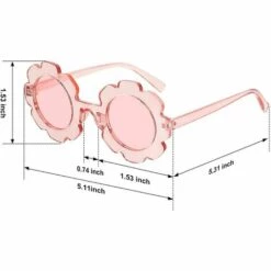 BAICCCF Lunettes De Protection Blanc Rose Transparent Rose 3 Pièces Ronde Fleur Lunettes De Soleil Mignon Plage En Plein Air Lunettes De Soleil Lunettes Pour Enfants - Blanc Rose Transparent Rose -Promos Protection des yeux : lunettes et masque Magasin 65748303 5