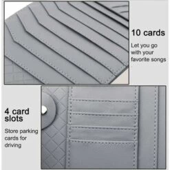 BAICCCF Lunettes De Protection Cd Pare-soleil Organisateur CD Dvds étui De Rangement Support En Cuir Véhicule Organisateur Poches Organisation Pour Voiture Cartes De Crédit Poches Lunettes De Soleil Porte-stylo -Promos Protection des yeux : lunettes et masque Magasin 65748314 3