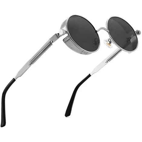 BAICCCF Lunettes De Protection 1 Pièces Lunettes De Soleil Polarisées Pour Hommes,femmes Rondes De Style Gothique, Cadre De Cercle En Métal 2 BAICCCF Lunettes De Protection 1 Pièces Lunettes De Soleil Polarisées Pour Hommes,femmes Rondes De Style Gothique, Cadre De Cercle En Métal – Image 2