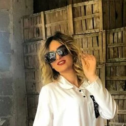 BAICCCF Lunettes De Protection 1 Pièces Lunettes De Soleil Carrées Polarisées Cadre Brillant Composite étincelant Et étui à Lunettes Carré -Promos Protection des yeux : lunettes et masque Magasin 65748370 3