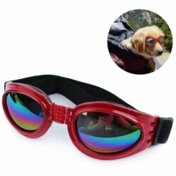 BAICCCF Lunettes De Protection Lunettes De Soleil Pour Animaux De Compagnie Avec Sangle,lunettes UV Pour Chien Avec Mentonnière Réglable, Anti-buée Et Coupe-vent Lunettes De Soleil Pour Animaux De Compagnie Lunettes De Soleil Pour Petit Moyen Grand Do .