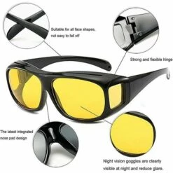 BAICCCF Lunettes De Protection Lunettes De Vision Nocturne Uv400 Adaptées Aux Lunettes De Prescription Enveloppant Les Lunettes De Soleil Protection De Conduite -Promos Protection des yeux : lunettes et masque Magasin 65748596 3