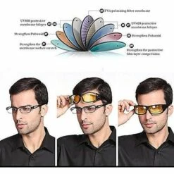 BAICCCF Lunettes De Protection Lunettes De Vision Nocturne Uv400 Adaptées Aux Lunettes De Prescription Enveloppant Les Lunettes De Soleil Protection De Conduite -Promos Protection des yeux : lunettes et masque Magasin 65748596 5