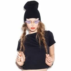 BAICCCF Lunettes De Protection Lunettes De Soleil En Forme D'aile De Libellule Pour Femmes/hommes Lunettes Irrégulières Sans Cadre Nuances Lunettes De Soleil De Fête. -Promos Protection des yeux : lunettes et masque Magasin 65748642 3