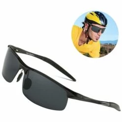 BAICCCF Lunettes De Protection Lunettes De Soleil Polarisées Pour Hommes Pour La Conduite, La Pêche, Le Golf, Les Lunettes En Métal
