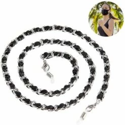 BAICCCF Lunettes De Protection 1 Pièces Chaîne De Lunettes De Soleil Chaîne De Lunettes De Soleil Pour Femmes Et Hommes, Masque Mental Chaîne De Lanière Chaîne De Masque Facial Pour Adultes