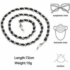 BAICCCF Lunettes De Protection 1 Pièces Chaîne De Lunettes De Soleil Chaîne De Lunettes De Soleil Pour Femmes Et Hommes, Masque Mental Chaîne De Lanière Chaîne De Masque Facial Pour Adultes -Promos Protection des yeux : lunettes et masque Magasin 65748753 5